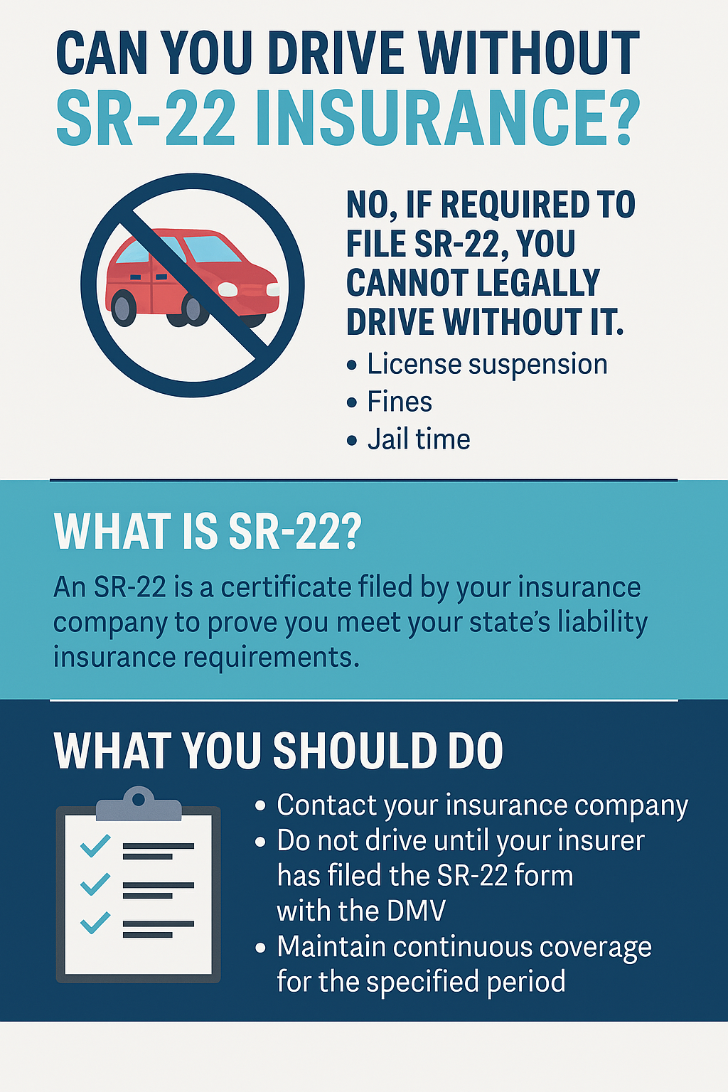 Can You Drive Without SR22 Insurance? | SR22Insurance.Net